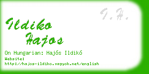 ildiko hajos business card