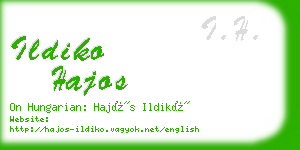 ildiko hajos business card